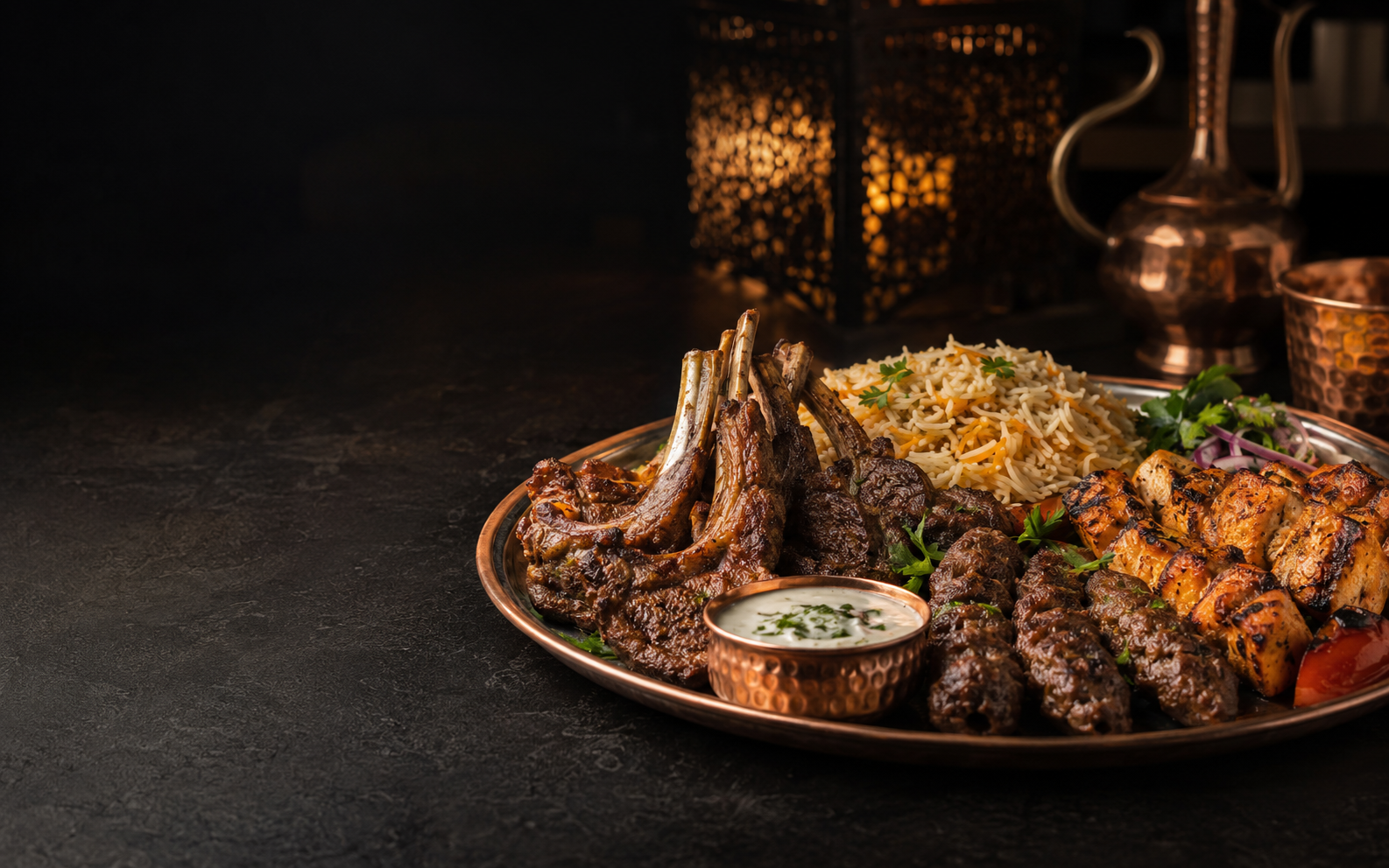 طبق المشاوي المشكلة